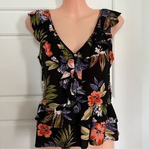 Patrons of Peace peplum sleeveless top